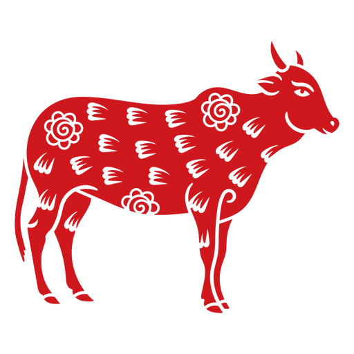 Chinese New Year ox zodiac sign PNG Design