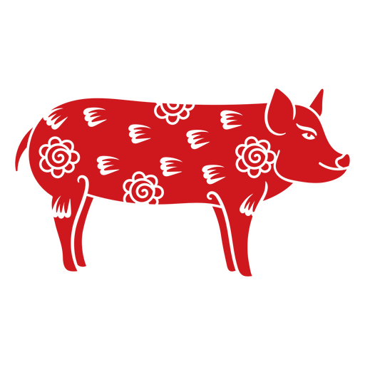 Signo chinês do porco do ano novo Desenho PNG