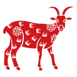 Signo zodiacal de cabra del año nuevo chino Diseño PNG