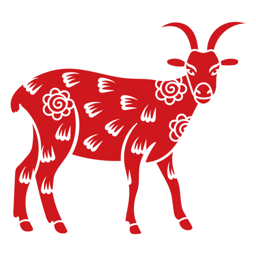 Signo zodiacal de cabra del a?o nuevo chino Diseño PNG