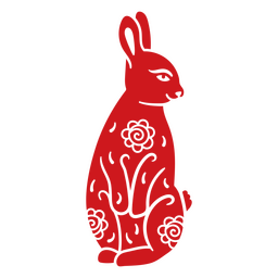 Chinese New Year rabbit zodiac sign PNG Design Transparent PNG