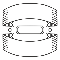 Trazo de par de cintas Diseño PNG