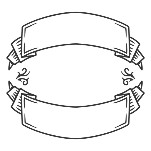 Distintivo de traçado de fitas Desenho PNG