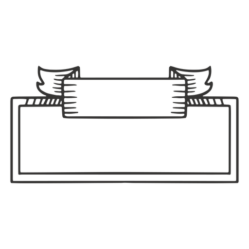 Faixa de opções e traçado de moldura retangular Desenho PNG