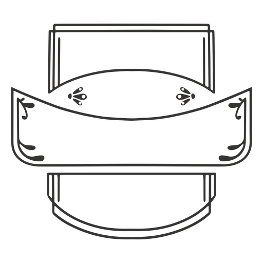 Mit Abzeichen gefülltes Strichband PNG-Design