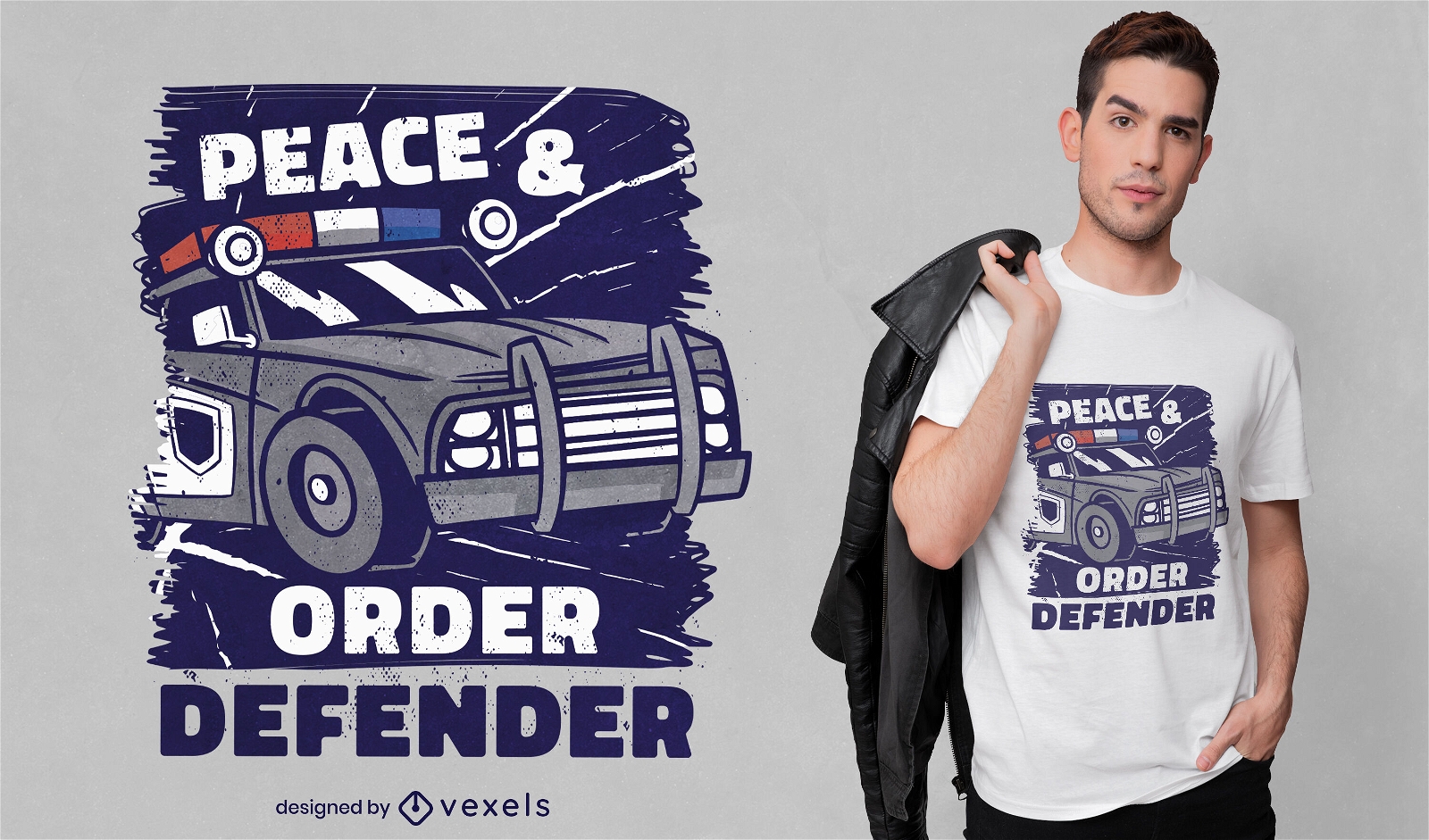 Speeding police car quote t-shirt design