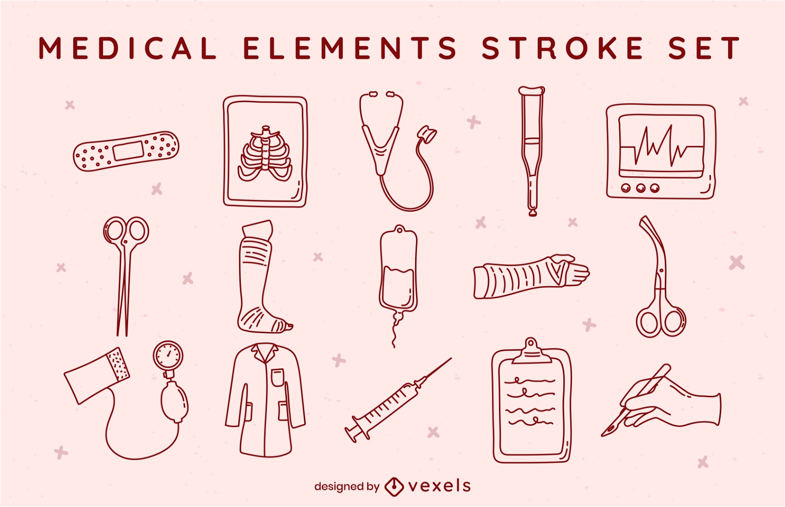 Medical equipment and uniform stroke set