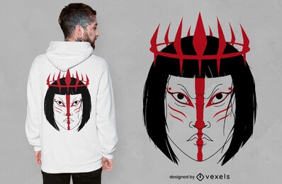 Warrior princess t-shirt design