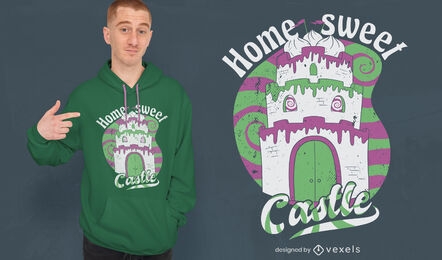 Sweet Castle cake t-shirt design