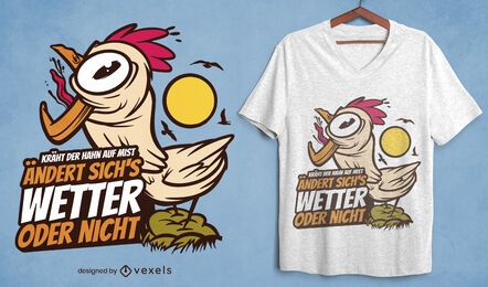 Weather rooster t-shirt design
