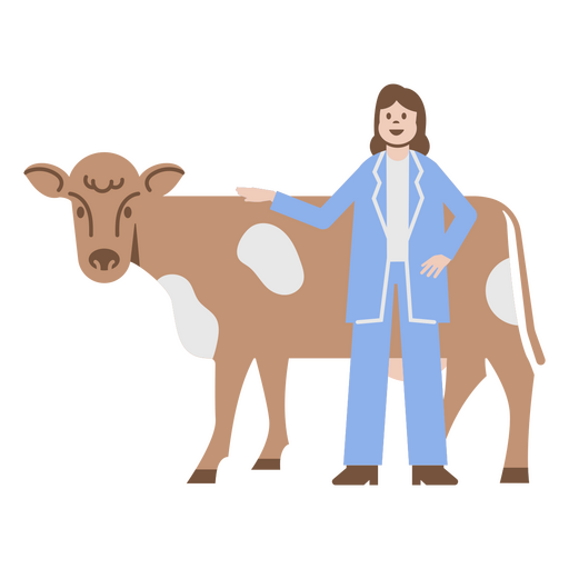 Animal doctor cow veterinarian people PNG Design