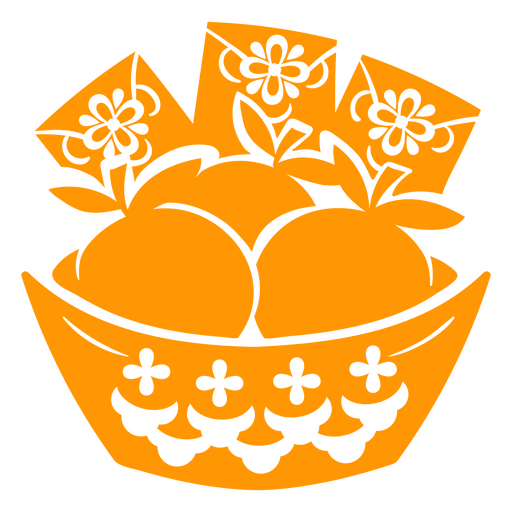 Chinese cut out oranges PNG Design