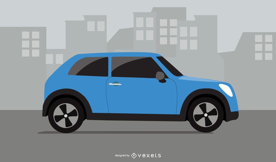 Vector Compact City Car Vector Compact City Car