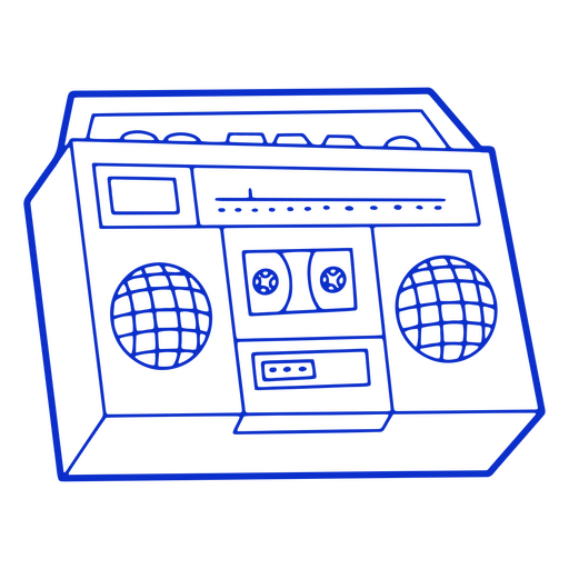 Icono de dispositivo electrónico de música vintage
