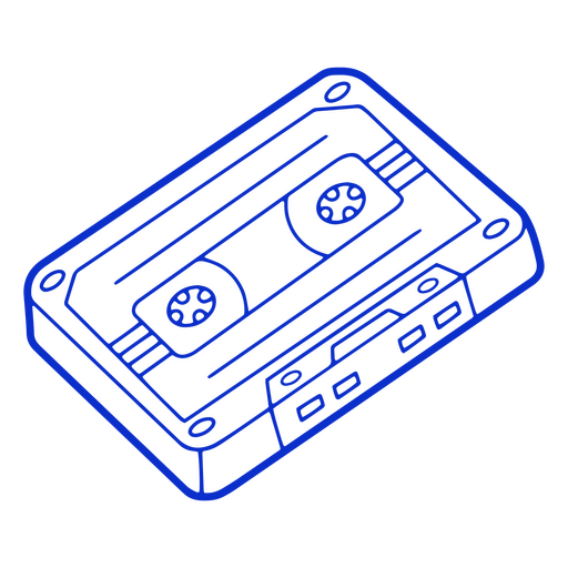 Vintage cassette electronic device icon PNG Design