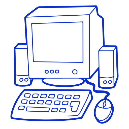 Icono de dispositivo de computadora vintage Diseño PNG