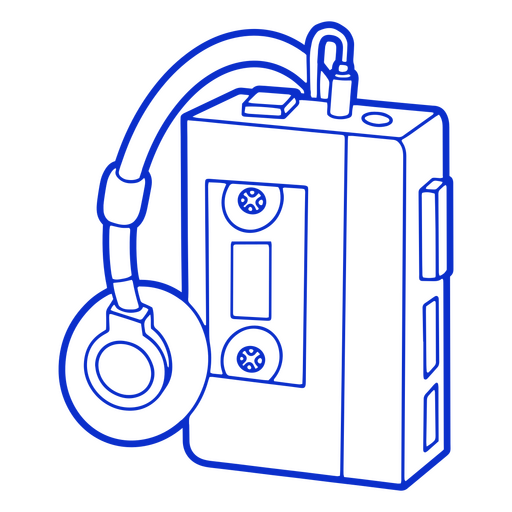 Icono de dispositivo de música vintage Diseño PNG