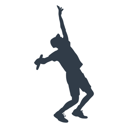 Tennis player man silhouette PNG Design