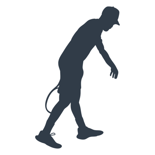 Tennis athlete man silhouette PNG Design