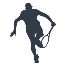 Tennis sport people silhouette PNG Design Transparent PNG
