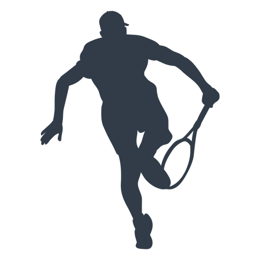 Tennis sport people silhouette PNG Design