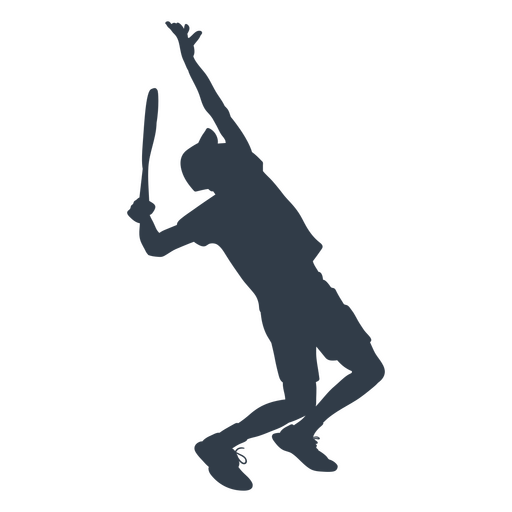Tennis player sport man silhouette PNG Design