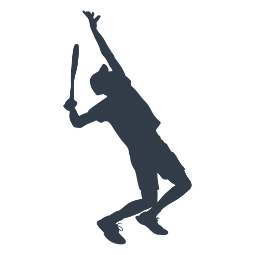 Tennisspieler-Sport-Mann-Silhouette PNG-Design