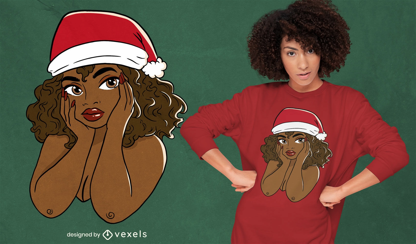Christmas woman t-shirt design