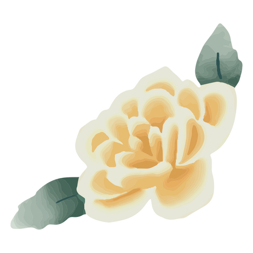 Gelbe Rose strukturiert PNG-Design