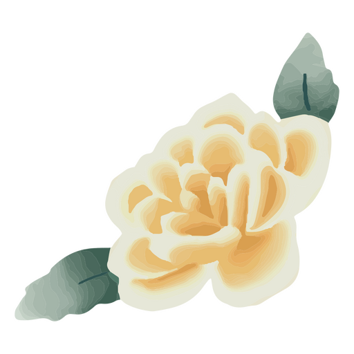 Rosa amarela texturizada Desenho PNG