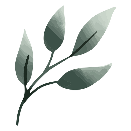 Rose leaves textured PNG Design