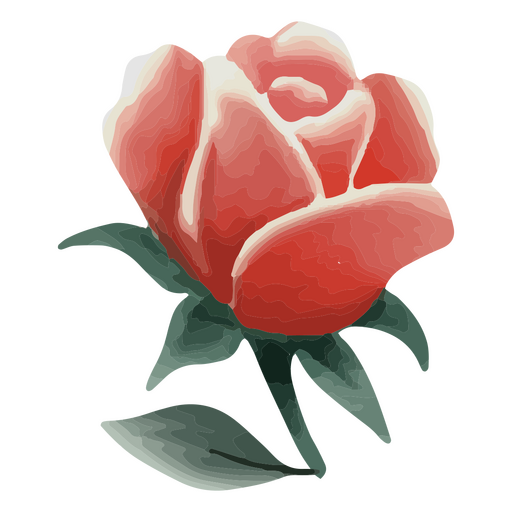 Rosa rosa texturizada Desenho PNG