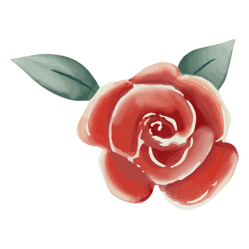 Rosa roja con textura Diseño PNG