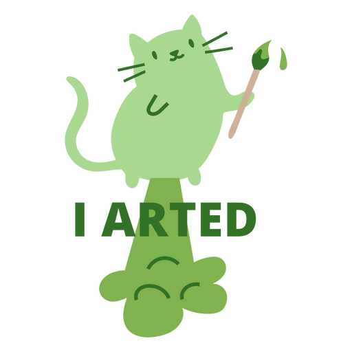 Distintivo de citação de gato de arte engraçada Desenho PNG