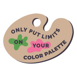 Color palette artistic quote badge PNG Design Transparent PNG