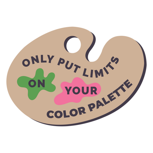 Color palette artistic quote badge PNG Design