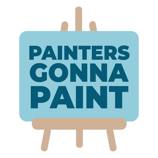 Painter art quote badge PNG Design