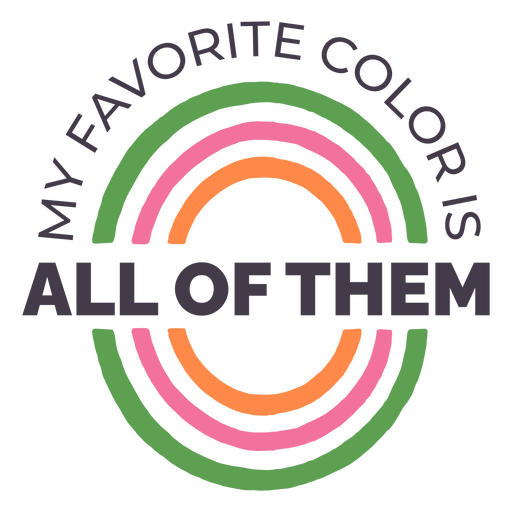 Colors art quote badge PNG Design