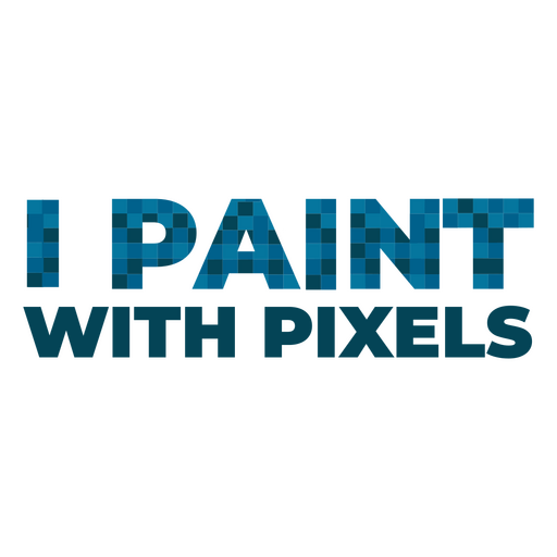 Pixel art quote badge PNG Design