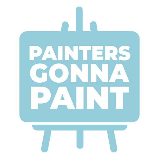 Pintor va a pintar la insignia de la cita Diseño PNG