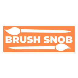 Insignia de cita de snob de pincel de arte Diseño PNG