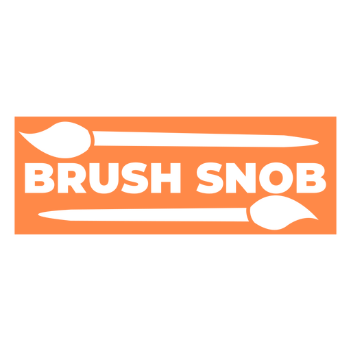 Art brush snob quote badge PNG Design