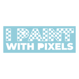 Pixel paint quote badge PNG Design