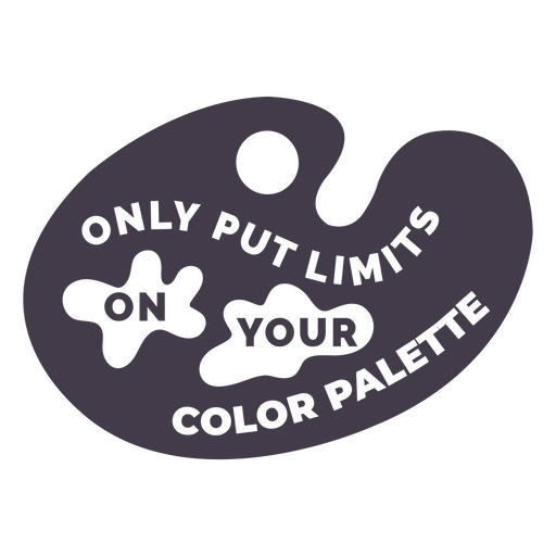 Insignia de cotización de límites de paleta de colores Diseño PNG