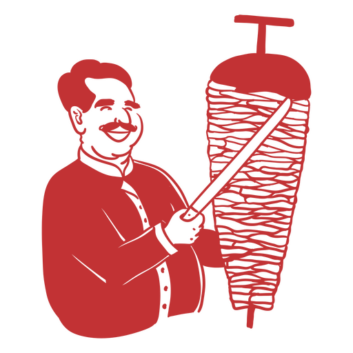 Kebab Mann Essen Menschen PNG-Design