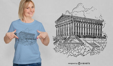 Design de camisetas Artemis Temple