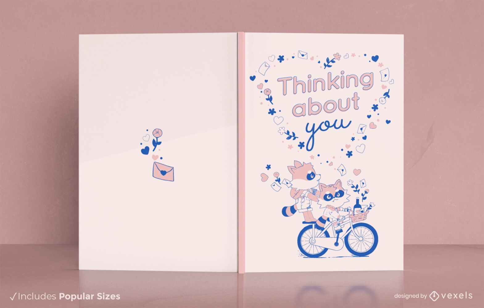 Waschbärpaar reitet Fahrrad Buchcover-Design