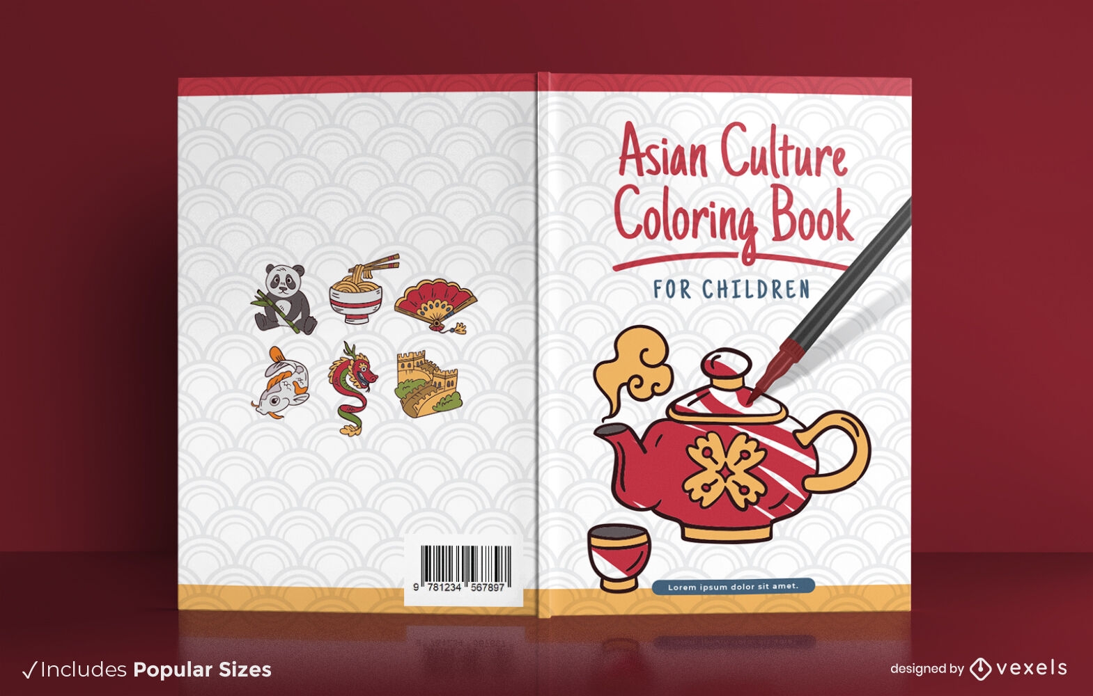 Tea asian culture book cover design
