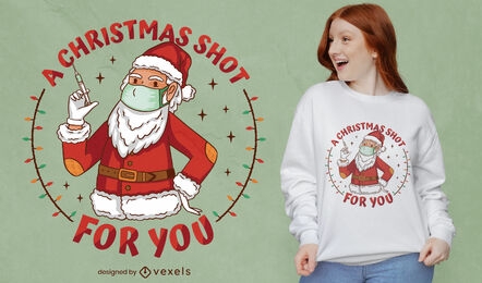 Pro-vaccine christmas t-shirt design