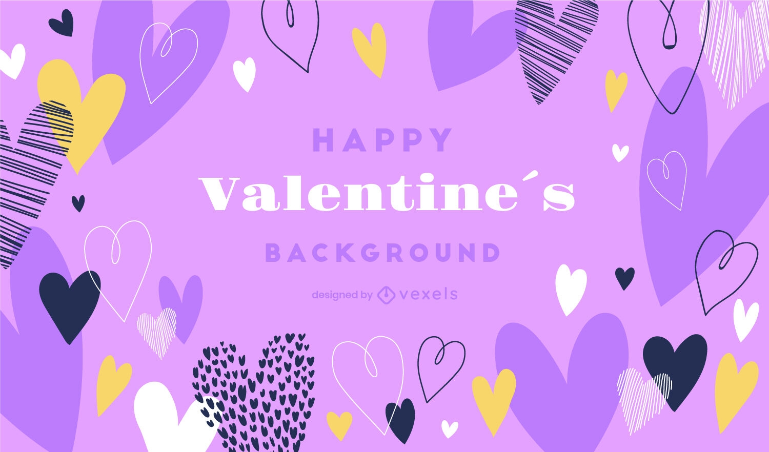 Valentines day hearts background design